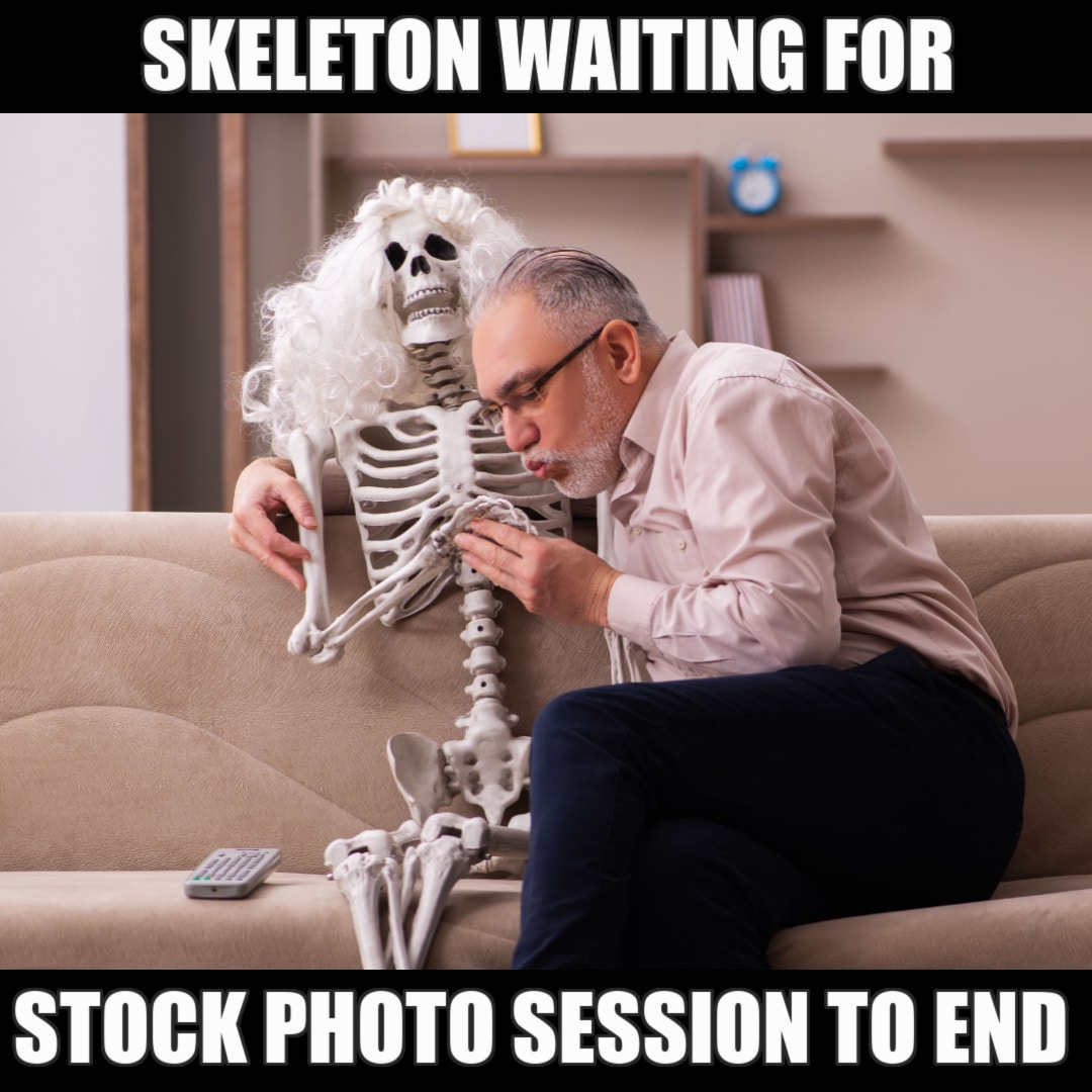 Still Waiting Skeleton Meme