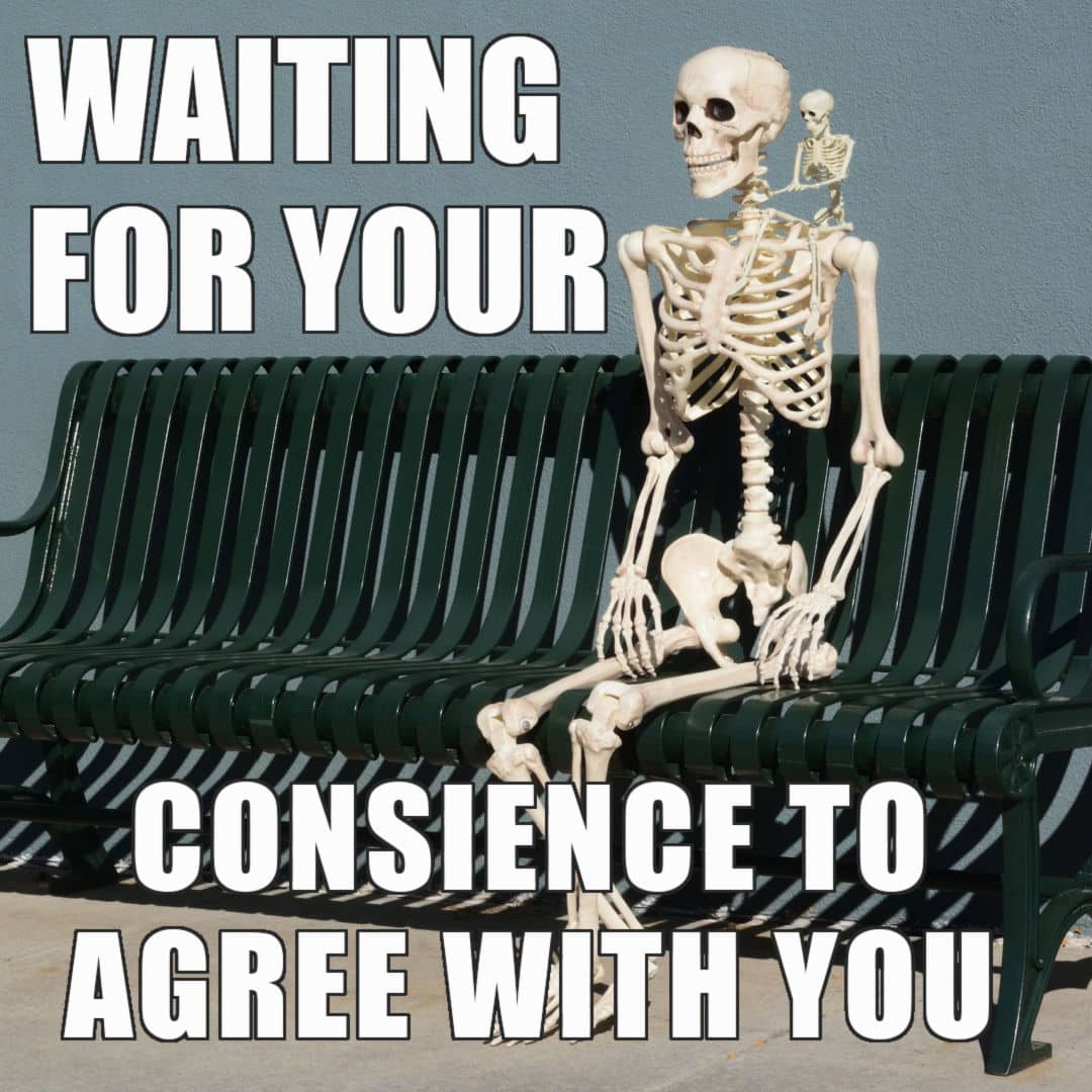 still waiting meme skeleton