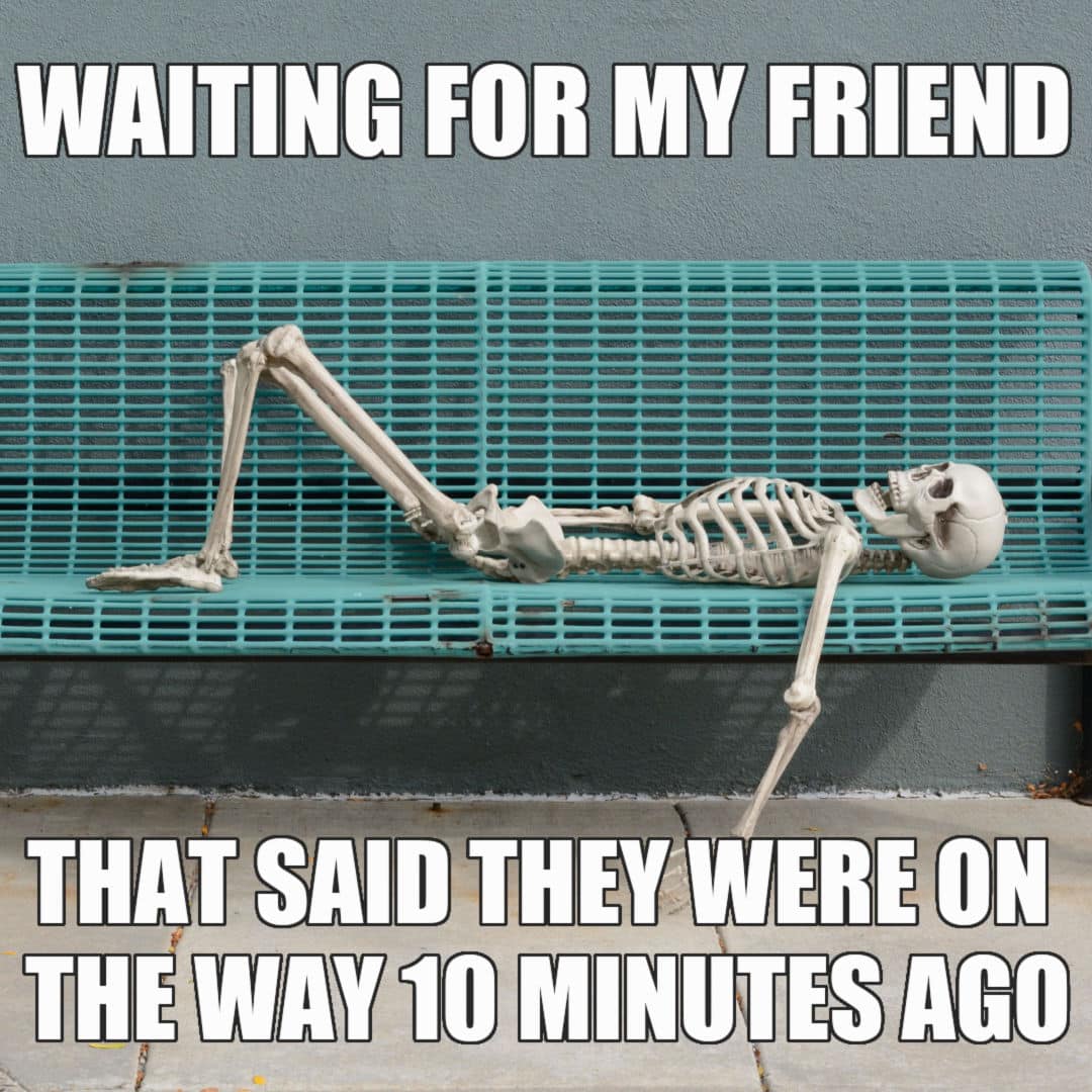 12 Funny Skeleton Waiting Memes