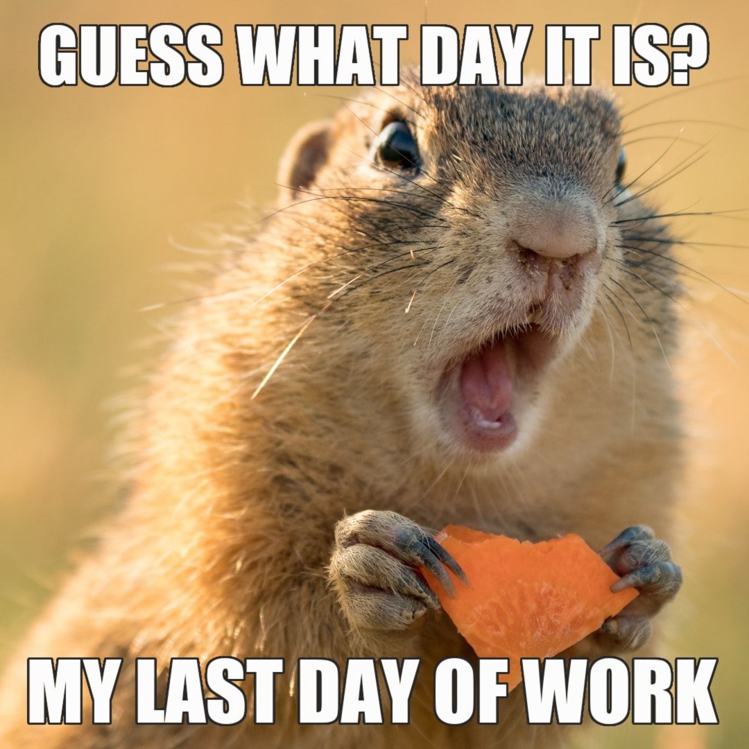 Last Day at Work Meme - Guess What Day